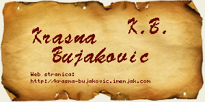Krasna Bujaković vizit kartica